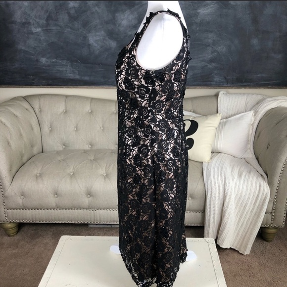 JS Boutique Black Beaded Lace Formal Dress size 12 - Picture 2 of 6